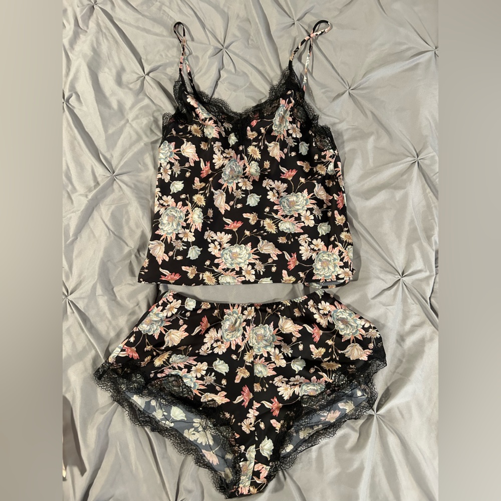 Victoria’s Secret Satin Lace Cami Set